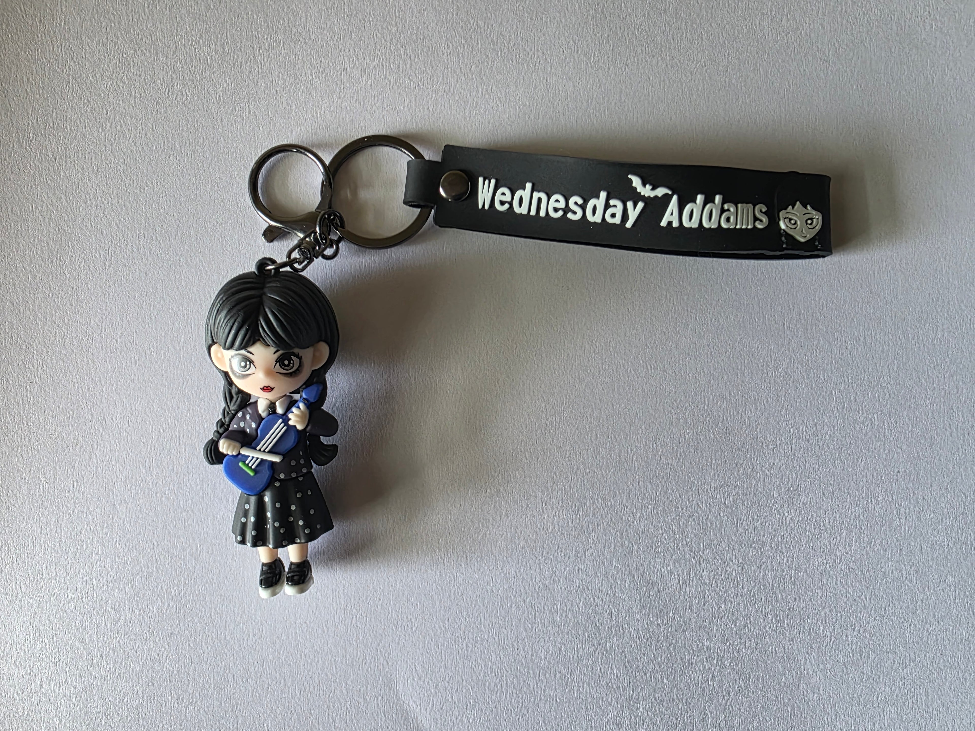 Wednesday Addams 3D Figure Keychains – 3-Pack Claw Machine Prize