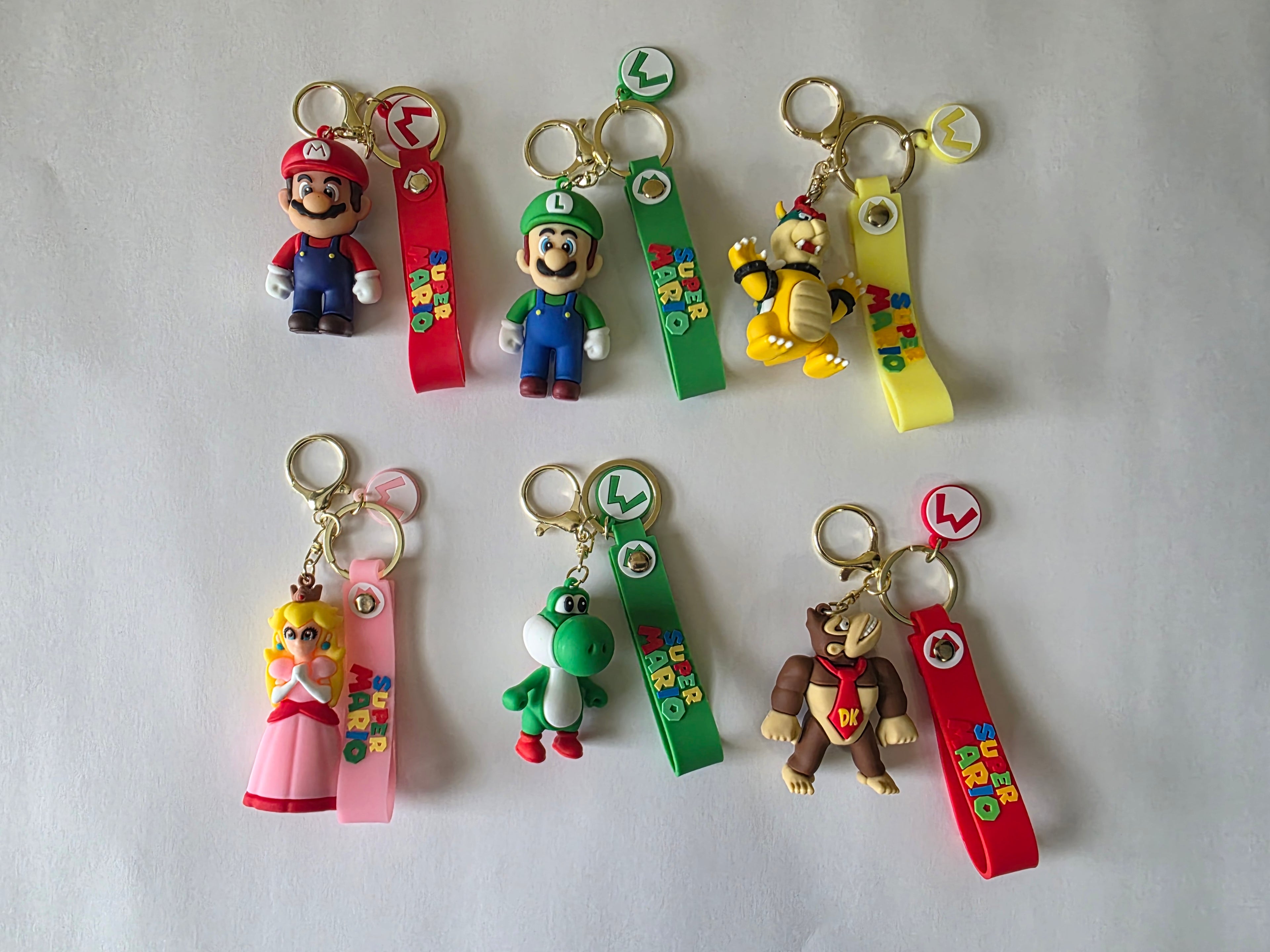 Super Mario Bros. 3D Figure Keychains – 6-Pack Claw Machine Prize